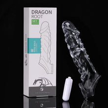 Load image into Gallery viewer, Reusable Clear Penis Sleeve with Vibrator Penis Ring