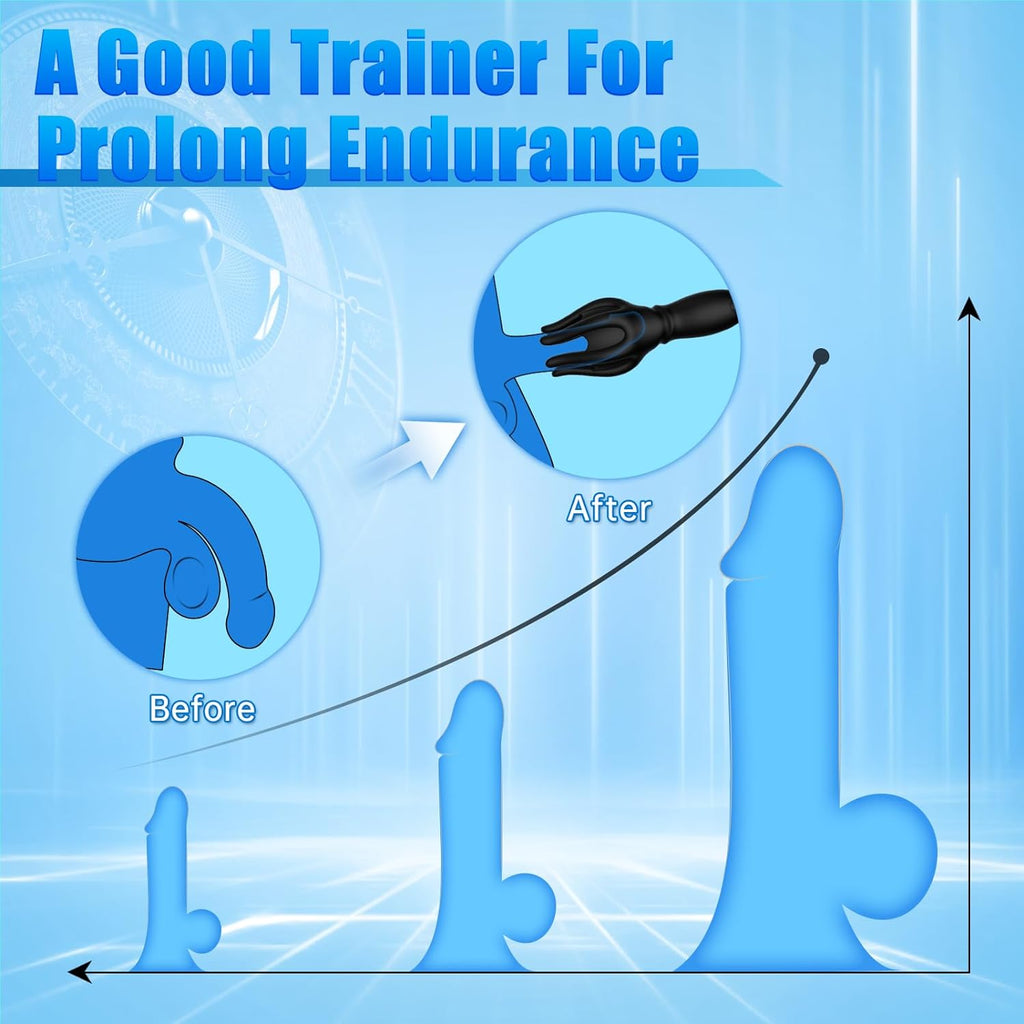 6 Barbel Tentacles Particles 360°Training Wrapped Male Penis Vibrator