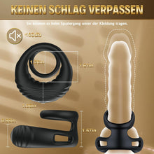 Load image into Gallery viewer, 10X Remote Vibrating Stretchy Dual Cock Ring