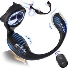 Load image into Gallery viewer, 7 Vibrating Prostate Massager 4 in 1- Multiple Stimulation Cock Ring