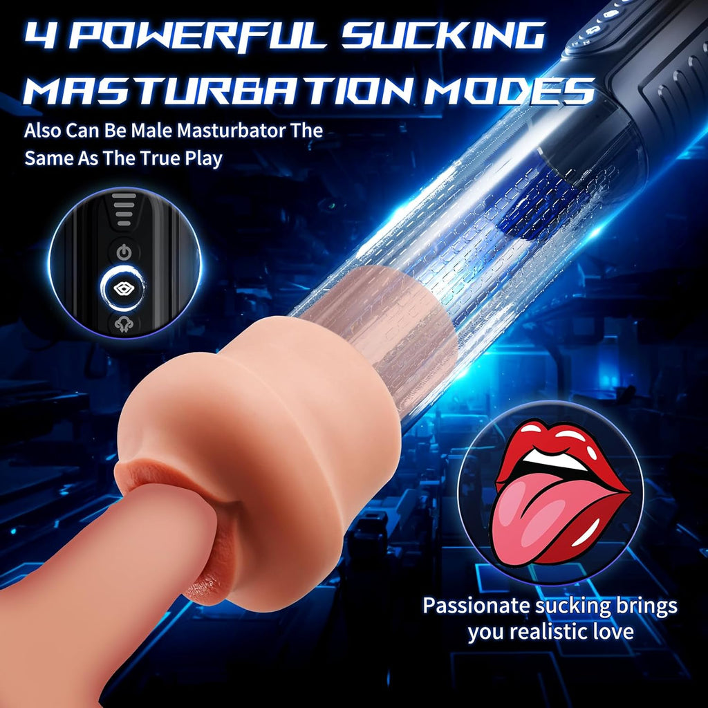 4 Modes sucking Penis Pump Realistic Male Masturbator