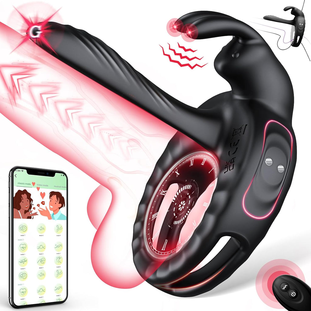 4-in-1 Ultimate Rabbit Clitoris Vibrating Cock Ring