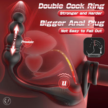 Load image into Gallery viewer, 4 in 1 Prostate Massager Vibrating Cock Ring Anal Plug