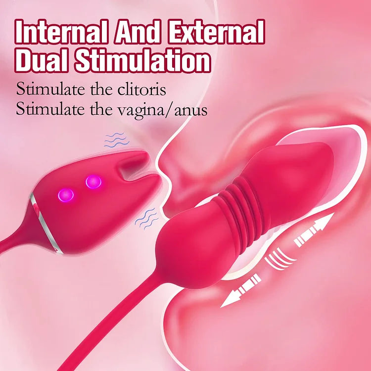 Female Vibrator Vaginal G-spot Clitoris 3 in 1 Stimulation Masturbator