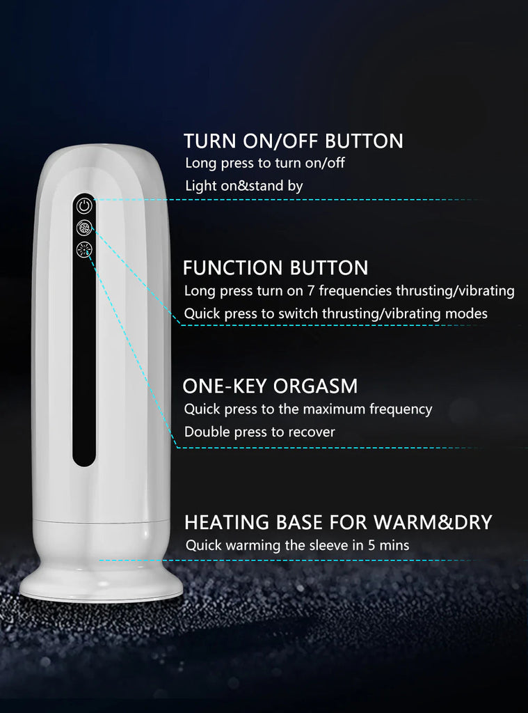 6-in-1 Male Stroker Interactive Bluetooth Heating Base Masturbation Cup