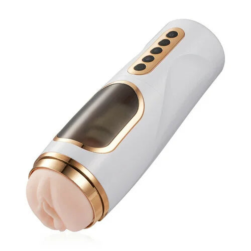 Gleamy Telescoping Heating Voice Vibration Masturbation Cup