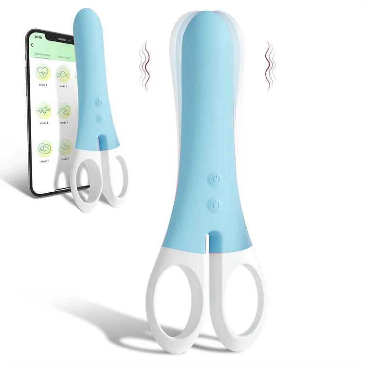 Scissors Vibrator - 9 Frequency Vibration Clitoral Stimulator With App Control