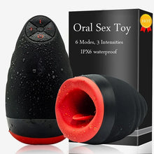 Load image into Gallery viewer, Hot Kiss Cup Men&#39;s Silicone Full-automatic Heated Oral Sex Apparatus Three-point Deep Throat Tongue Lick 6-frequency Vibration Level 3 Strength