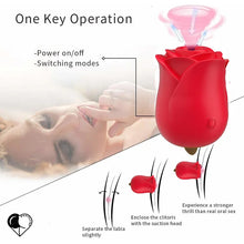 Load image into Gallery viewer, Silicone Rose Clitoral Suction Vibrator Sex Toys