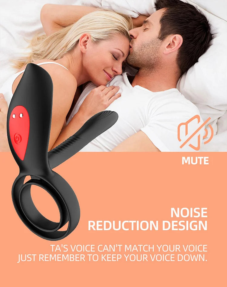 Adult sex products men's ring vibrating lock fine ring double ring male and female resonator electric negative vibrator