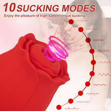 Load image into Gallery viewer, Thrusting And Sucking Rose Vibrator