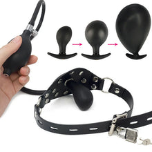 Load image into Gallery viewer, Bdsm Inflatable Silicone Mouth Ball Gag Alternative Oral Sex Toy For Couples