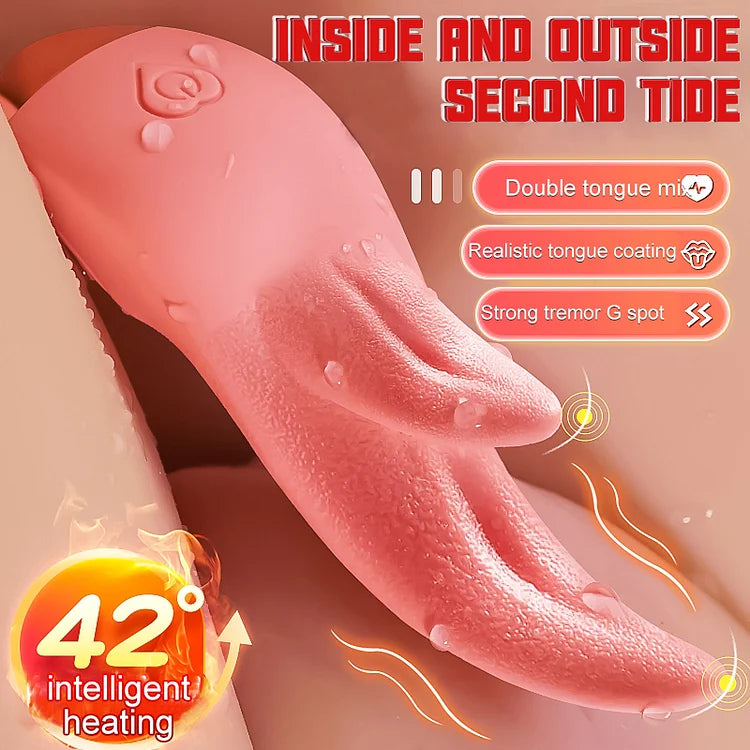 Tongue Licking Device Silicone Female Second Tide Masturbation Vibrator Adult Toy