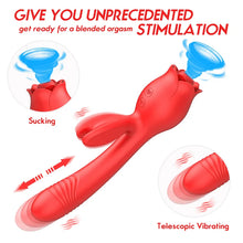 Load image into Gallery viewer, Rose Rabbit Vibrator G Spot Clitoral Stimulator