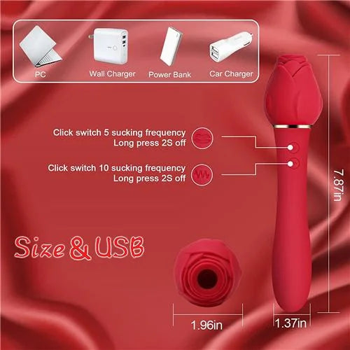 Rose Sex Toy Vibrator Clitoris Nipple Clit Sucker