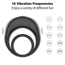 Load image into Gallery viewer, Charging Double Ring Delay Vibration Lock Sperm Ring