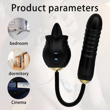 Load image into Gallery viewer, Rose New Product Manting Flower Generation 6 G-spot Tongue Lick Vibration Constant Temperature Double Headed Female Masturbation Female Sex Toy