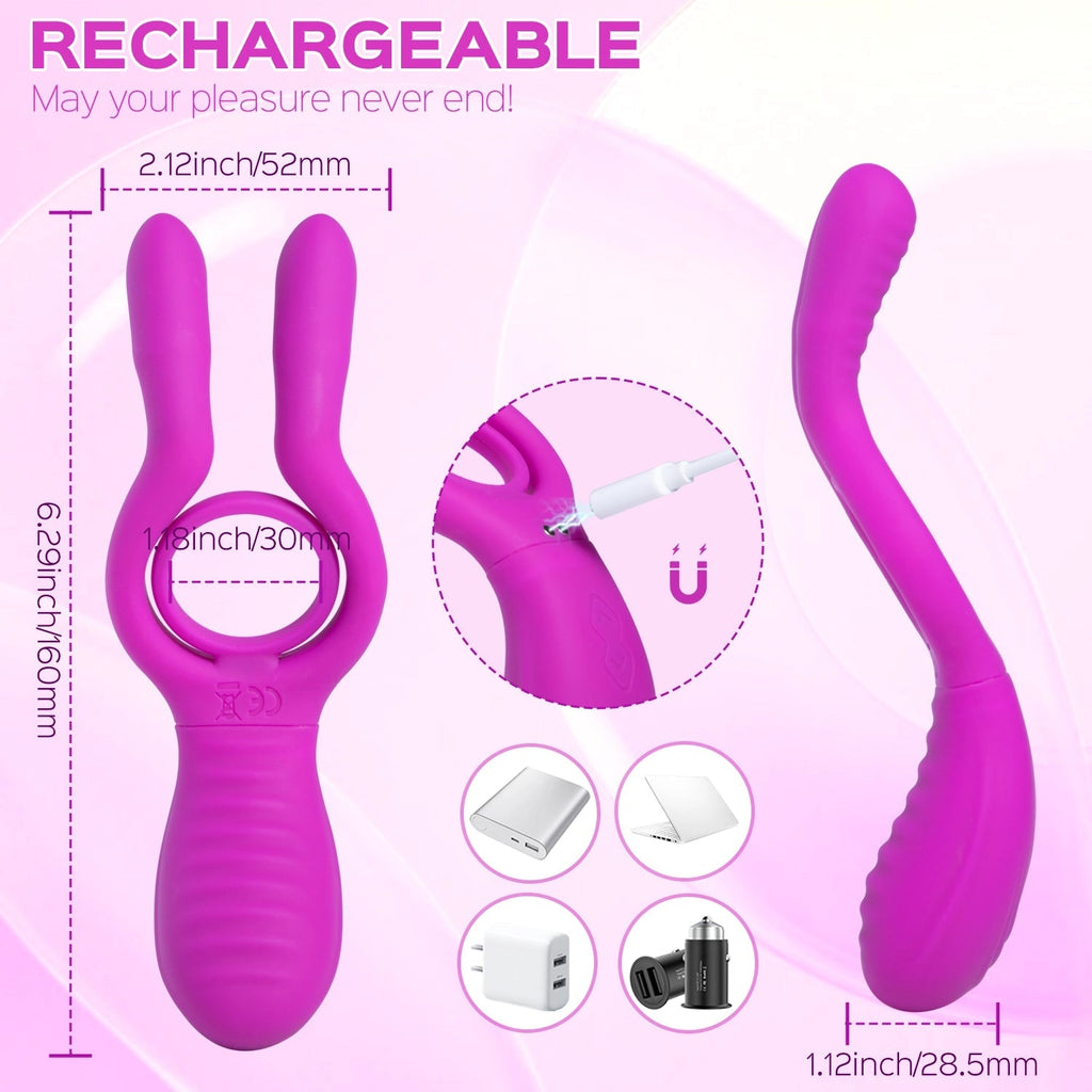 Casey - Remote Control Testicle Clit Vibrator & Cock Ring