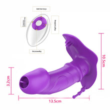 Load image into Gallery viewer, 3 In 1 Licking Sucking Vibrator Anal Vagina Heating Clitoris Stimulator