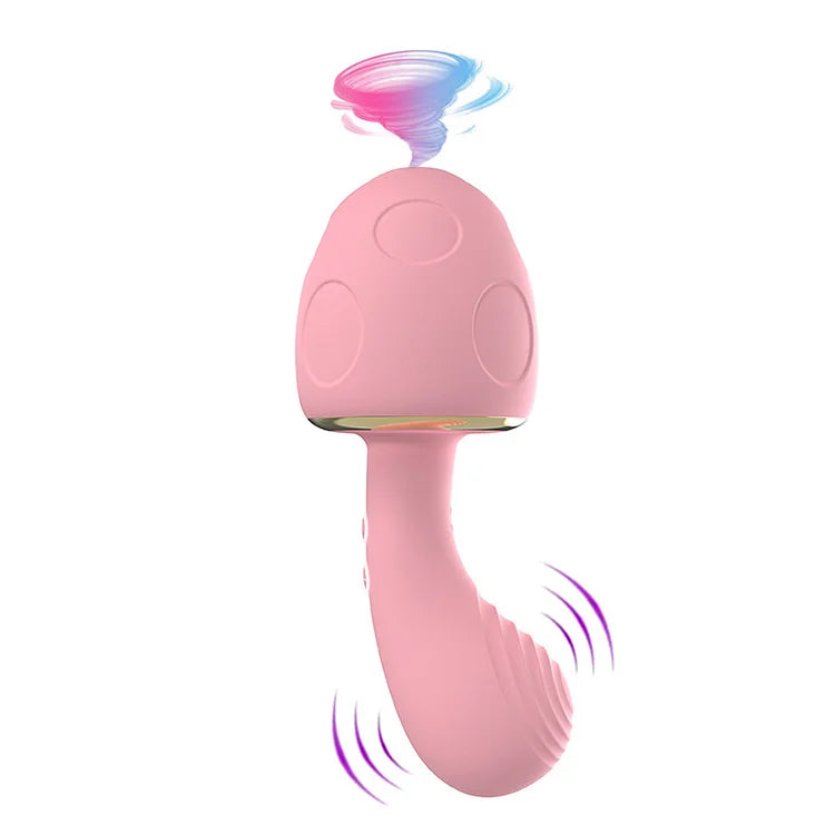 Mushroom Mute Sucking Vibrator Warm Massager Toy Female Masturbator