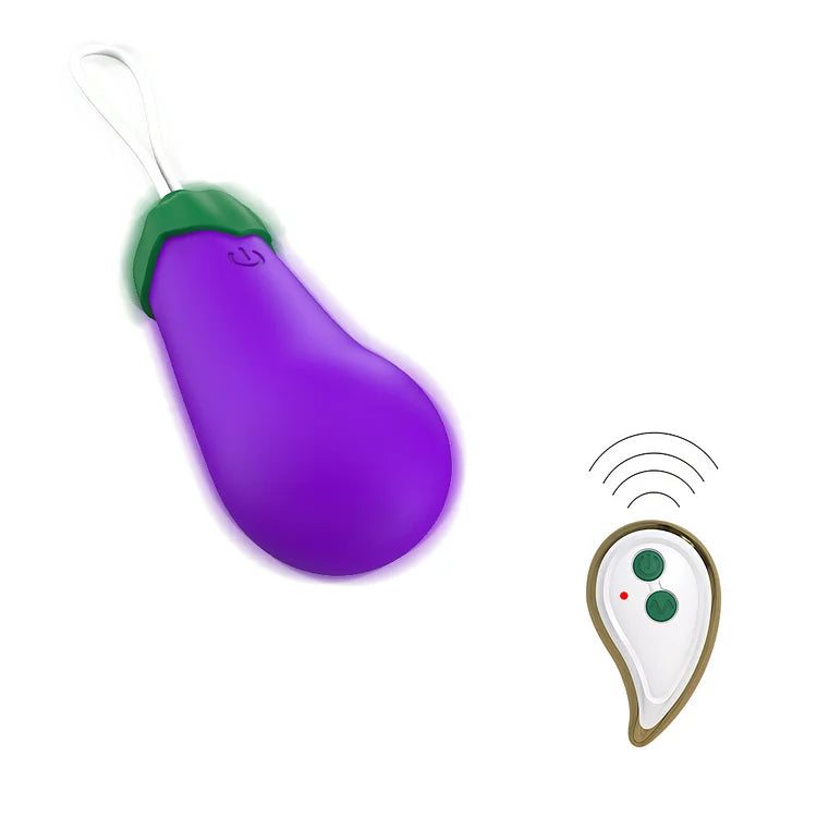 Wireless Eggplant Bullet Vibrator Love Eggs with 10 Vibration Modes