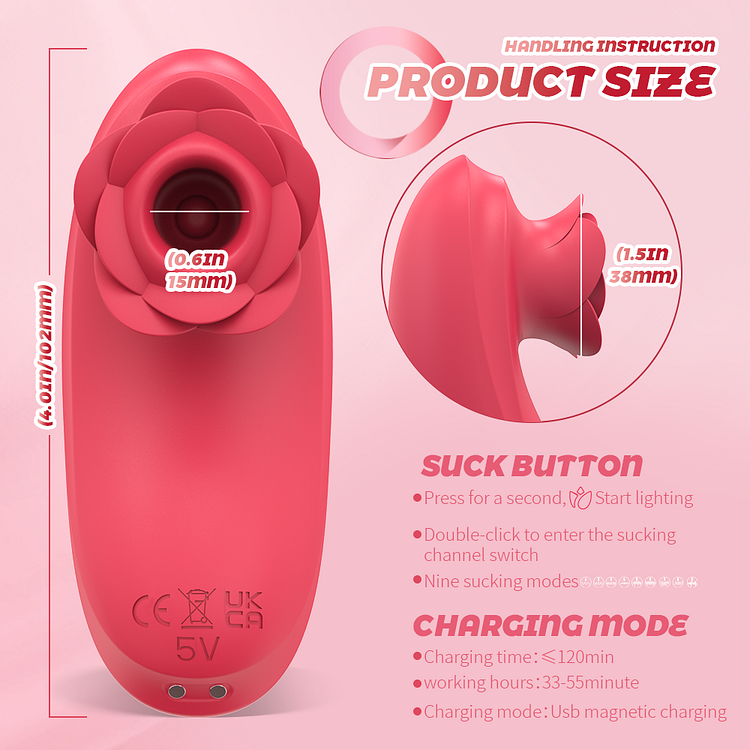 Rose Toy Sucker Vibrating Egg Sucking G-spot Massage Stimulator