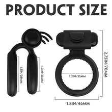 Load image into Gallery viewer, Vibrating Cock Ring with Double Ring