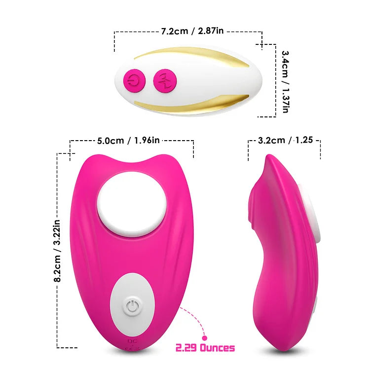 Magnetic Suction Wear Soft Point Invisible Multi Frequency Remote Control Vibration Massage