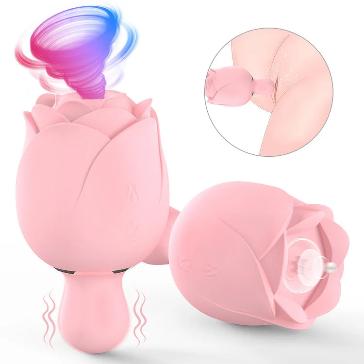 Sucking Tapping And Vibrating Rose Toy