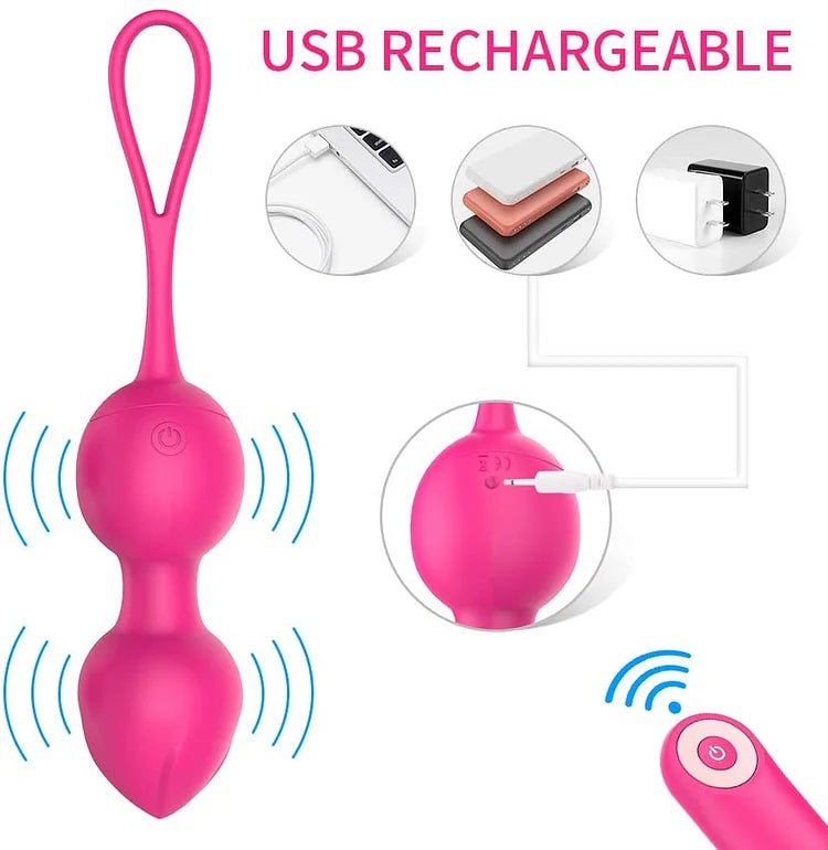 3-Piece Set Effective  Exercise Ball for Pelvic Floor and Bladder Training Remote Control Balls