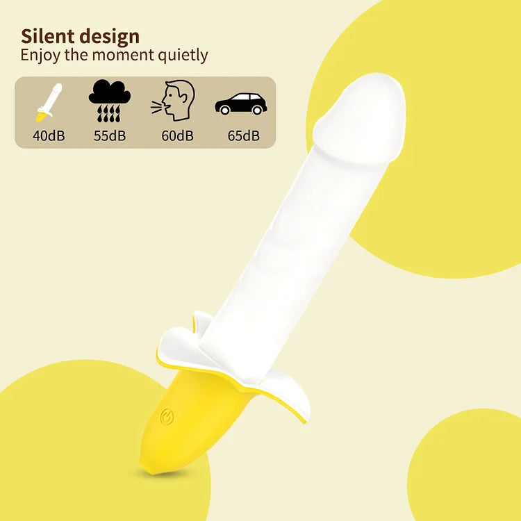 Banana Silicone Ultra-quiet Dildo Vibrator Vaginal Stimulator Female Masturbator Sex Doll