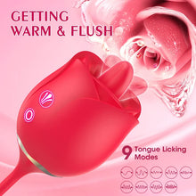 Load image into Gallery viewer, 3 In 1 Rose Toy Thrusting Dildo Vibrator G Spot Clit Bullet Vibrators