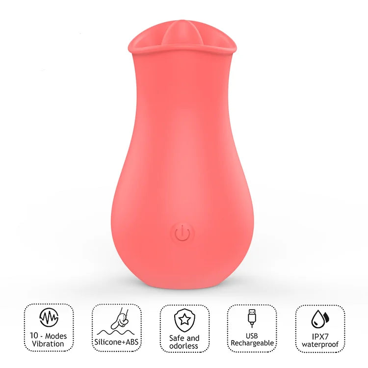 Rose Vibrator With Tongue