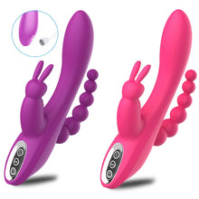 Load image into Gallery viewer, G Spot Dildo Rabbit Vibrator 3-in-one function Vibration Waterproof