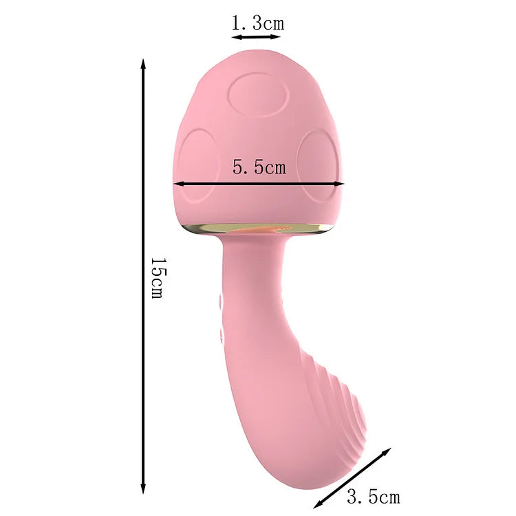 Mushroom Mute Sucking Vibrator Warm Massager Toy Female Masturbator