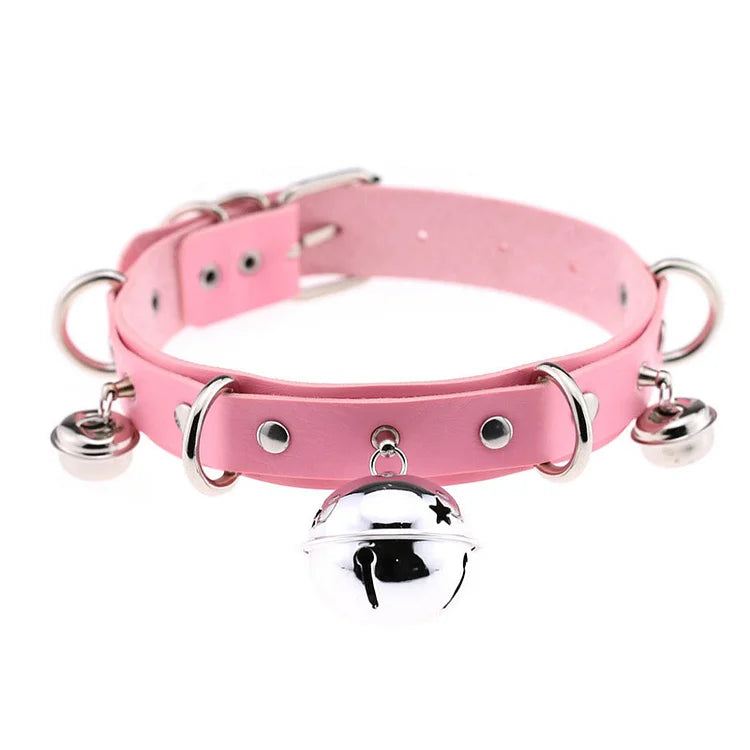 Leather Bell Fun Collar With Traction Rope Dog Slave Sm Adjustment And Restraint Punishment Adult Sex Products