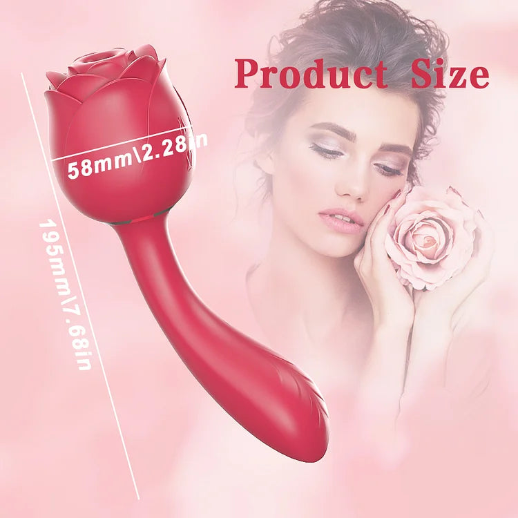 Handle Rose Toy Removable Head Sucking Vibrator