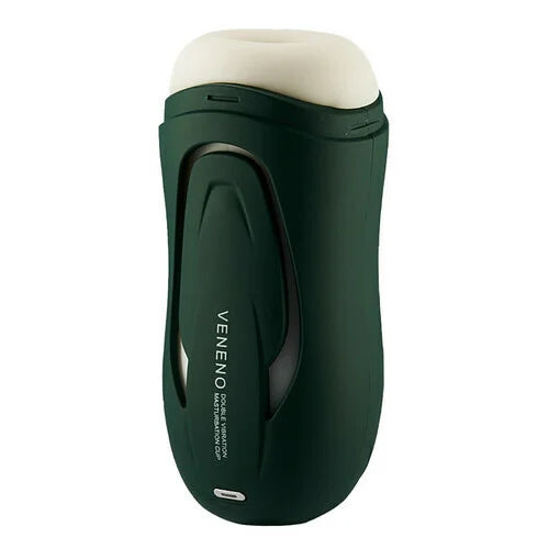 Dark-Green 10 Vibrating Manual sucking Heating Masturbation Cup