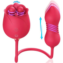 Load image into Gallery viewer, S475-7 4-in-1 Three Pistils Rose Toy With Telescopic Egg