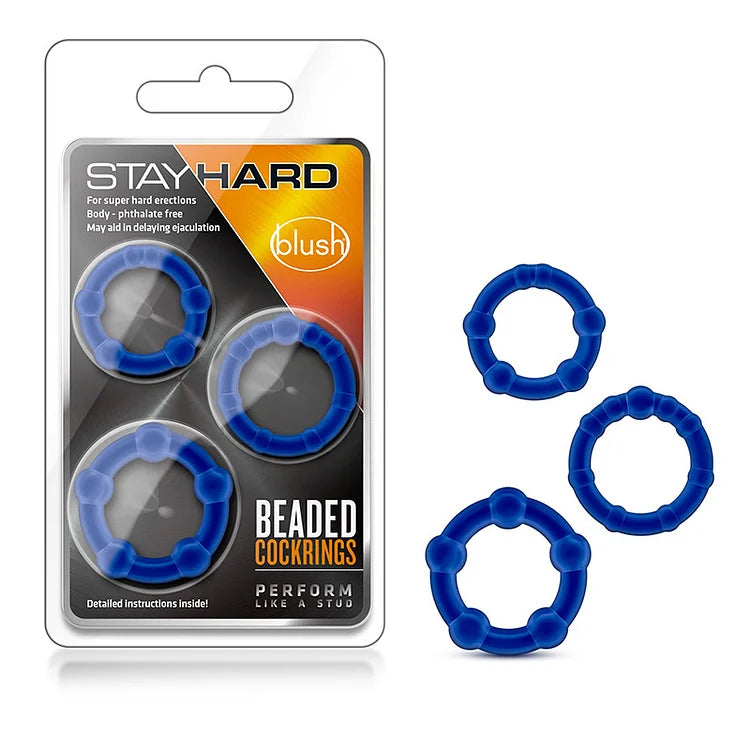 Erection Enhancing Beaded Cock Rings Set