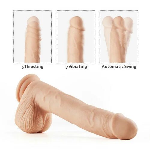 Rotary Telescopic Thrust Dildo Rocking Toy Vibration Stimulation Clitoris Anus Uterine Cavity Lifelike Strong Sucker