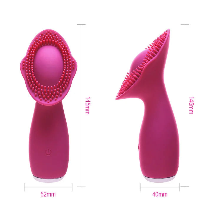 Massager Rose Red Silicone Av Stick, Fun Electric Adult Product Vibrator