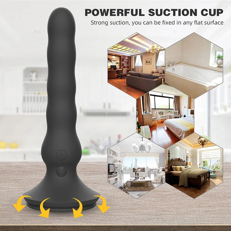 10 Frequency Peristaltic Vibrator Anal Plug Butt Plug Prostate Massager With Suction Cup Remote Control