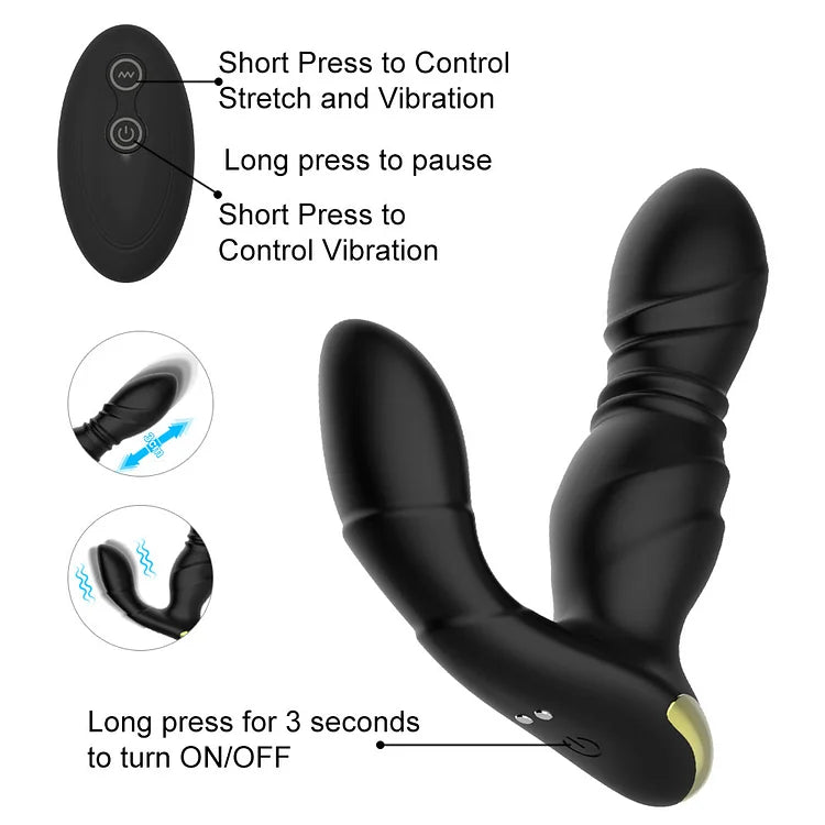 Wireless Remote Control Telescopic Vibration Prostate Massager