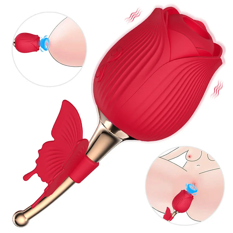 Rose Shape Vaginal Vibrator Stimulation G-spot Sex Toys For Women