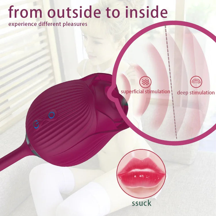 Rose Vibrator Clitoris Stimulator